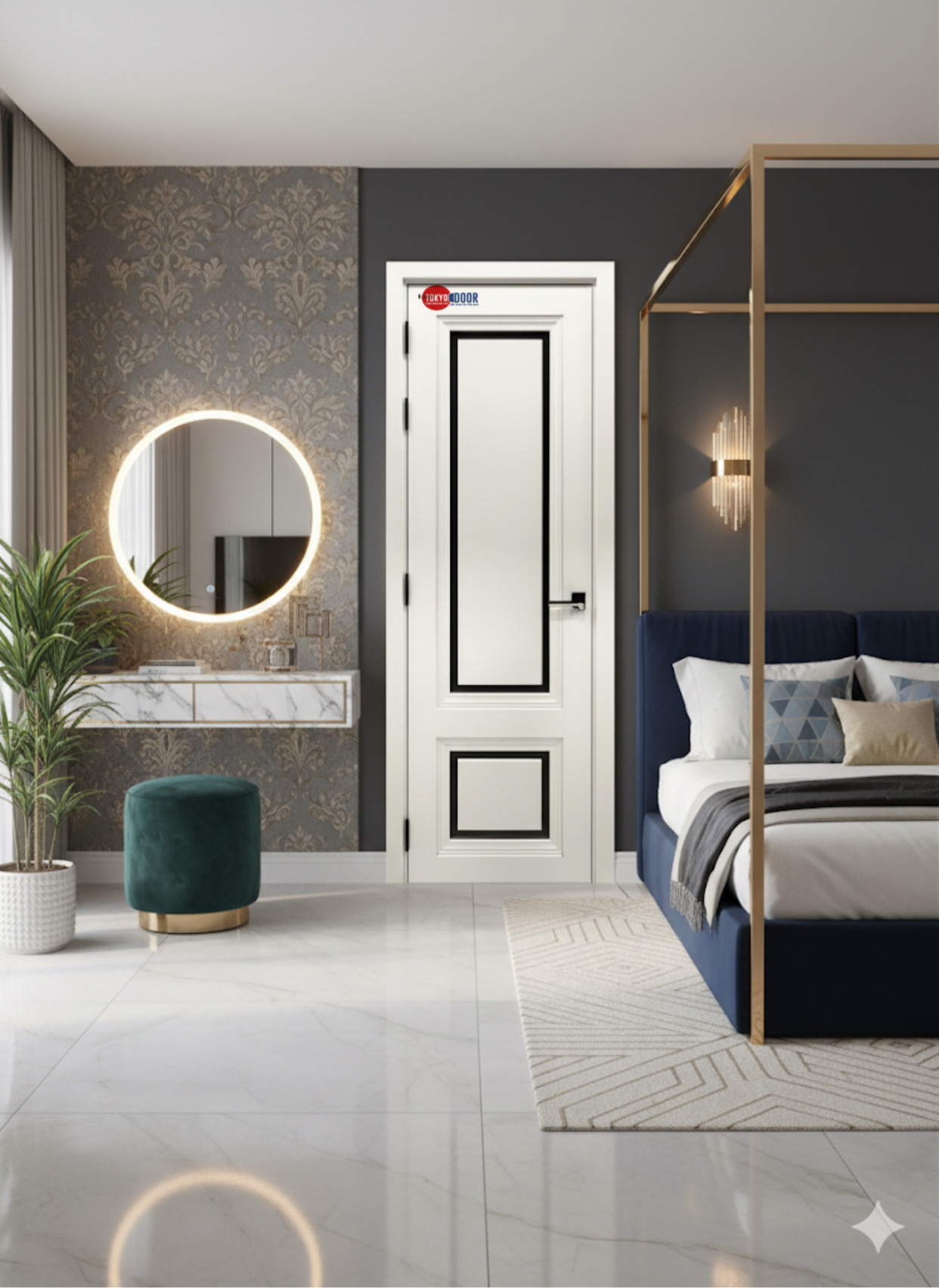 Cửa Nhựa Composite Sơn Cao Cấp Tokyodoor TCD02 Cửa Nhựa Composite Sơn Cao Cấp Tokyodoor TCD02