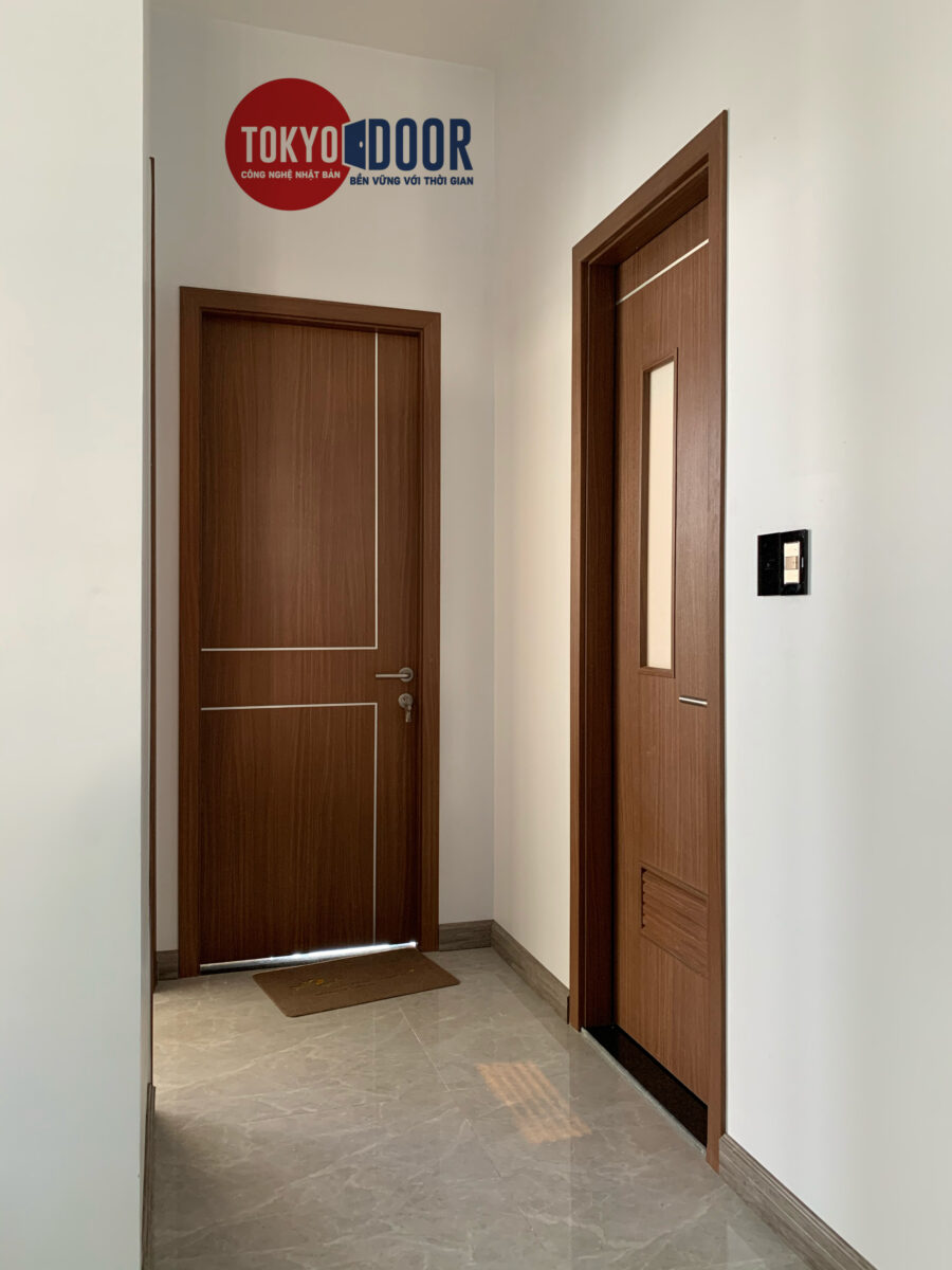 Cửa nhựa composite Tokyodoor chỉ nhôm dọc cnd16 Cửa nhựa composite Tokyodoor chỉ nhôm dọc cnd16